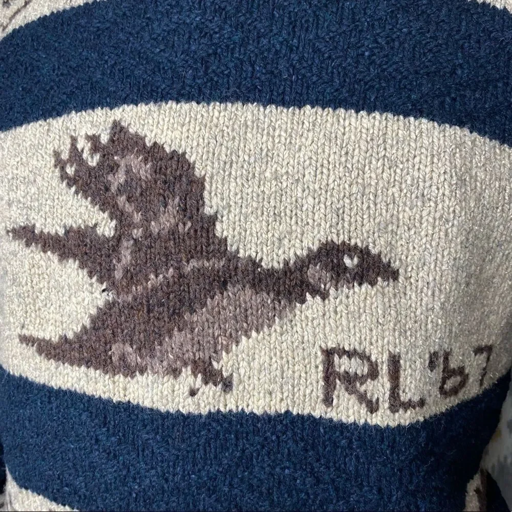 Polo Sport 1999 Vintage RL67  Hand-knit Mallard Duck Sweater